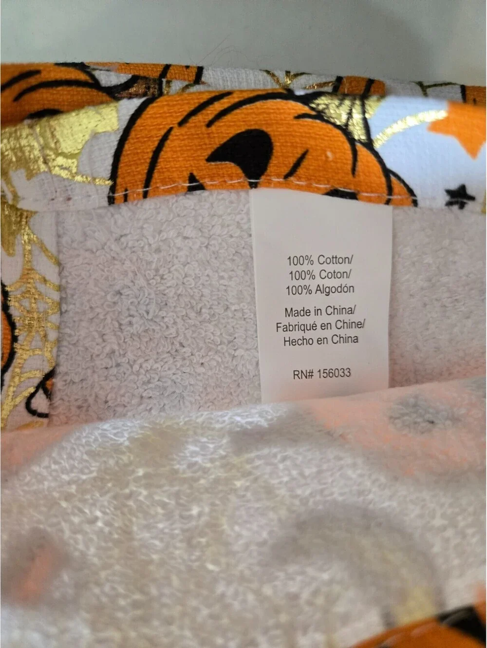 Abbey Cottage Kitchen Towel Set Halloween Decoration Pumpkins, Spider Web NWT